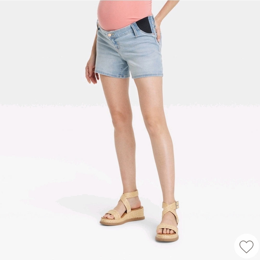 Maternity Jean Shorts Midi short lightwash denim by Isabel Maternity Size 14/32